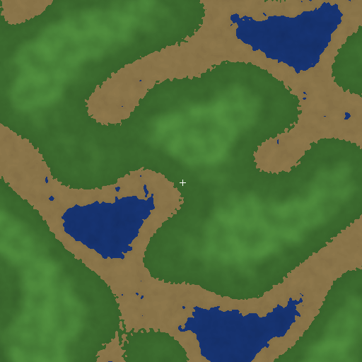 A second generated world map with a different seed
